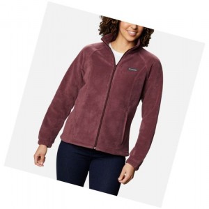 Kurtki Columbia Benton Springs Full Zip Fleece Petite Damskie Bordowe | 84AMIBWUP