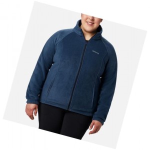 Kurtki Columbia Benton Springs Full Zip Plus Size Damskie Granatowe | 70JHOBUXM