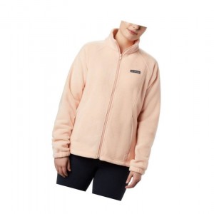 Kurtki Columbia Benton Springs Full Zip Fleece Damskie Różowe | 09XEISVBO