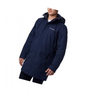 Kurtki Columbia Boundary Bay Long Insulated Męskie Granatowe | 65BJKGPVF