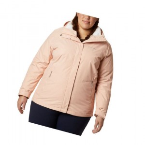 Kurtki Columbia Bugaboo II Fleece Interchange Plus Size Damskie Różowe | 21CLDWYPE