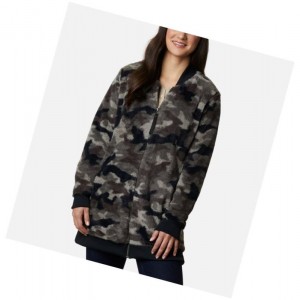 Kurtki Columbia Bundle Up Printed Fleece Damskie Czarne Camo | 32MBFITOU