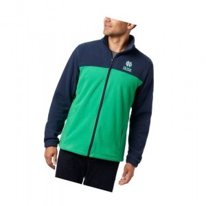 Kurtki Columbia Collegiate Flanker III Fleece - Notre Dame Męskie Granatowe Zielone | 67KLPBYXC