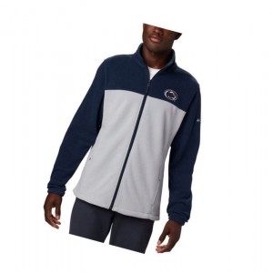 Kurtki Columbia Collegiate Flanker III Fleece - Penn State Męskie Granatowe Szare | 94FITMGLJ