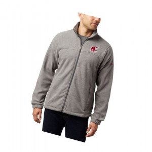 Kurtki Columbia Collegiate Flanker III Fleece - Washington State Męskie Szare | 29XYANWGB