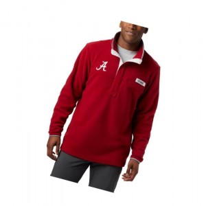 Kurtki Columbia Collegiate PFG Harborside Fleece - Alabama Męskie Czerwone | 59LCKJXAQ