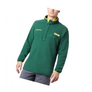 Kurtki Columbia Collegiate PFG Harborside Fleece - Oregon Męskie Zielone | 06UOZMPVB