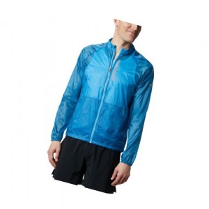 Kurtki Columbia FKT Windbreaker Męskie Niebieskie | 87YAGZDUC