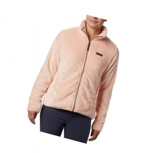 Kurtki Columbia Fire Side II Sherpa Full Zip Fleece Damskie Różowe | 71NZVOIHB