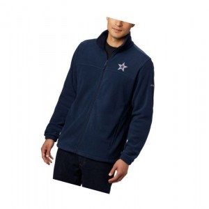 Kurtki Columbia Flanker III Full Zip Fleece - Dallas Cowboys Męskie Granatowe | 70LDSANXJ