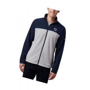 Kurtki Columbia Flanker III Full Zip Fleece - Dallas Cowboys Męskie Granatowe Szare | 26FGBROHA