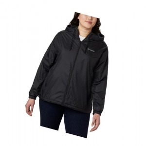 Kurtki Columbia Flash Forward Lined Windbreaker Plus Size Damskie Czarne | 67FJUQIOZ