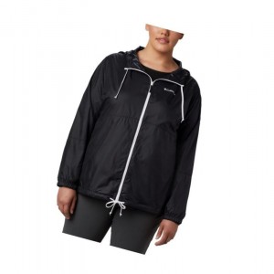 Kurtki Columbia Flash Forward Windbreaker Plus Size Damskie Czarne | 06KLBCJIE