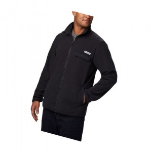 Kurtki Columbia Harborside II Fleece Full Zip Męskie Czarne | 98UMKHEYQ