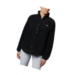 Kurtki Columbia Harborside II Heavy Weight Fleece Full Zip Damskie Czarne | 98IKCMGOZ