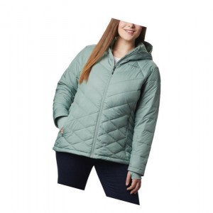 Kurtki Columbia Heavenly Hooded Plus Size Damskie Głęboka Zielone | 81FNHJPED