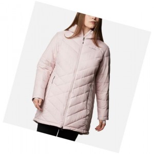 Kurtki Columbia Heavenly Long Hooded Plus Size Damskie Różowe | 02KWAPIXU