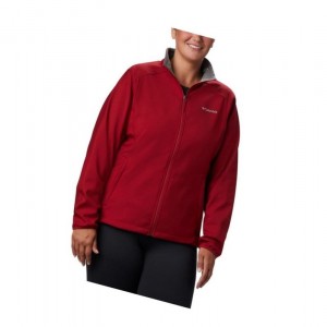 Kurtki Columbia Kruser Ridge II Softshell Plus Size Damskie Czerwone | 96OAGEUTZ