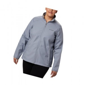 Kurtki Columbia Kruser Ridge II Softshell Plus Size Damskie Szare | 53OFEQCMT