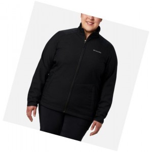 Kurtki Columbia Kruser Ridge II Softshell Plus Size Damskie Czarne | 38HOTBXVA