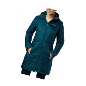 Kurtki Columbia Mighty Lite Hooded Damskie Niebieskie | 19BLWAHMN