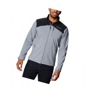 Kurtki Columbia Miller Peak Softshell Męskie Szare Czarne | 48KELSTWV