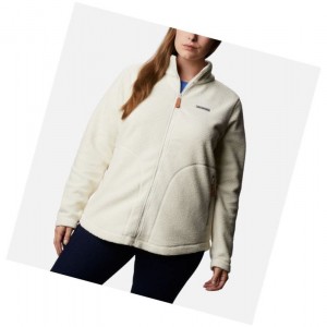 Kurtki Columbia Northern Reach Full Zip Sherpa Fleece Plus Size Damskie Kremowe | 01UETRHYQ