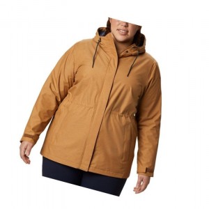 Kurtki Columbia Norwalk Mountain Plus Size Damskie Brązowe | 90VIFQMEU