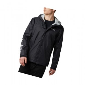 Kurtki Columbia PFG Storm Big Męskie Czarne Szare | 12MSDFYHW