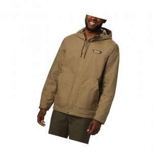 Kurtki Columbia PHG Rough Tail Work Hooded Męskie Brązowe | 46ZDFRUMT