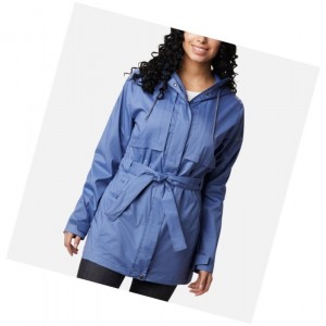 Kurtki Columbia Pardon My Trench Rain Damskie Niebieskie | 57FLOYACD