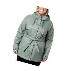 Kurtki Columbia Pardon My Trench Rain Plus Size Damskie Głęboka Zielone | 02QPKYSJG