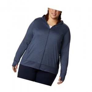 Kurtki Columbia Place To Place II Full Zip Plus Size Damskie Granatowe | 89AEOBUZX