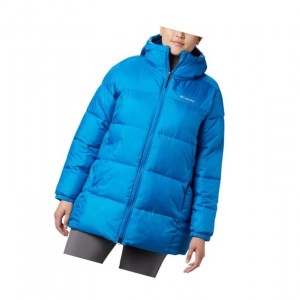 Kurtki Columbia Puffect Mid Hooded Damskie Niebieskie | 10JCLXVRH