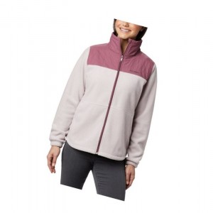 Kurtki Columbia Sawyer Rapids Overlay Full Zip Fleece Damskie Białe Fioletowe | 13LGJZDCT