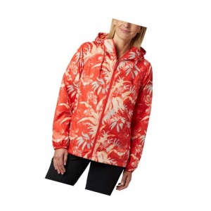 Kurtki Columbia Side Hill Printed Windbreaker Damskie Pomarańczowe | 68IYWLNEH