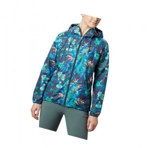 Kurtki Columbia Side Hill Printed Windbreaker Damskie Granatowe | 20VRXUWBH