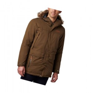 Kurtki Columbia South Canyon Long Down Parka Męskie Oliwkowe | 68YCAFXJD