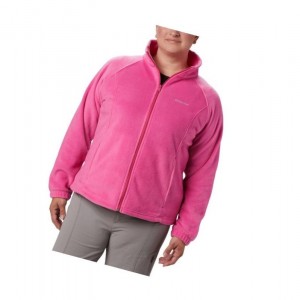 Kurtki Columbia Tested Tough In Pink Benton Springs Full Zip Plus Size Damskie Różowe | 21QCYEFUI