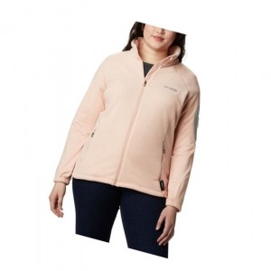 Kurtki Columbia Titan Pass II 2.0 Fleece Plus Size Damskie Różowe | 95GJOXQMY