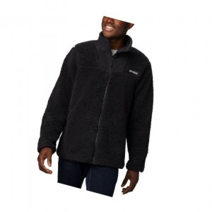 Kurtki Columbia Winter Pass Full Zip Fleece Męskie Czarne | 30FCMUILK