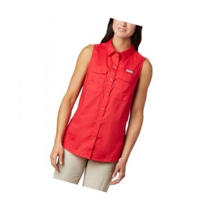 PFG Fishing Columbia PFG Bonehead Stretch Sleeveless Damskie Czerwone | 56XUMLEJB