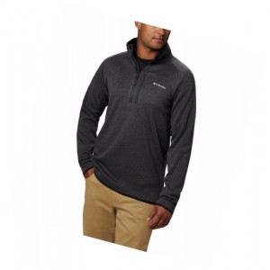 Pulower Columbia Canyon Point Half-Zip Fleece Męskie Czarne | 71BMVJKPF