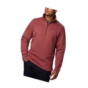 Pulower Columbia Great Hart Mountain III Half Zip Fleece Męskie Czerwone | 20EVRYWZC