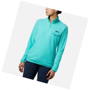 Pulower Columbia Harborside II Fleece Damskie Niebieskie | 35ORHNMVS