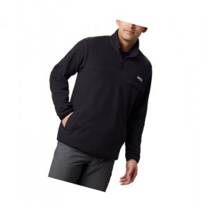 Pulower Columbia Harborside II Fleece Męskie Czarne | 27FJXQGMT