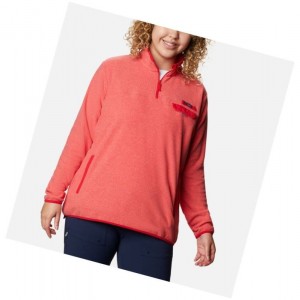 Pulower Columbia Harborside II Fleece Plus Size Damskie Czerwone | 63DSTPCVO