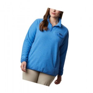 Pulower Columbia Harborside II Fleece Plus Size Damskie Niebieskie | 05HDKWUCV