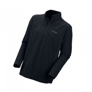 Pulower Columbia Klamath Range II Half Zip Fleece Big Męskie Czarne | 81MKQSVFG