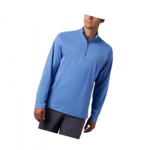 Pulower Columbia PFG Slack Tide 1/4 Zip Big Męskie Niebieskie | 56UOQHPEC